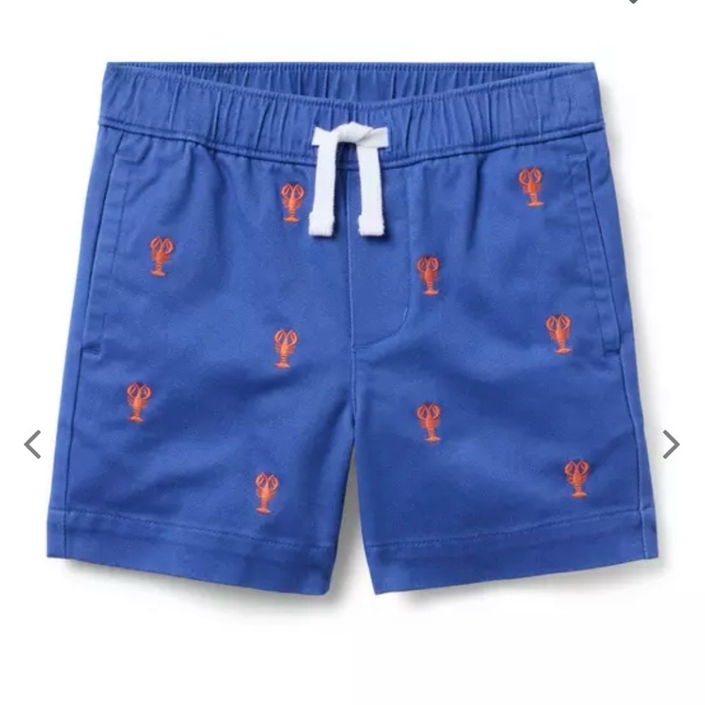 Janie and Jack Embroidered Lobster Pull-On Short
